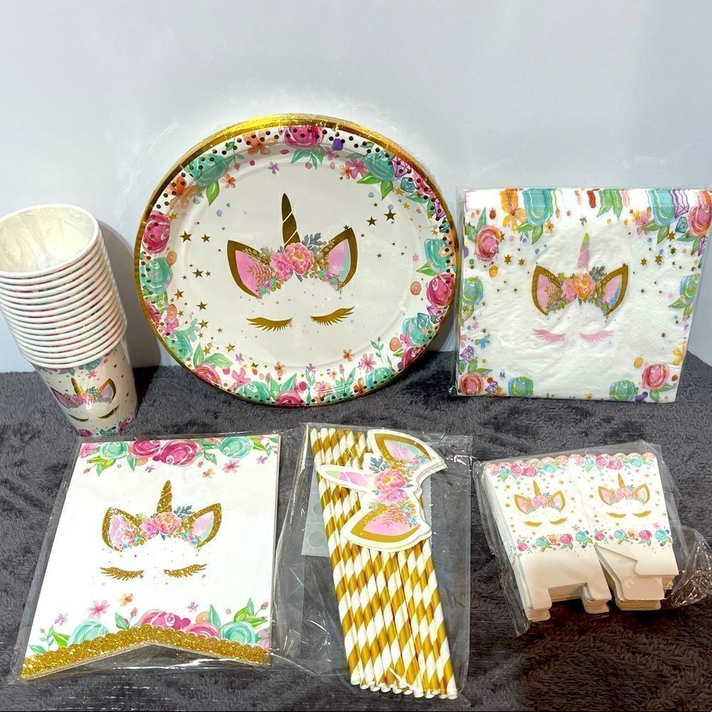 Unicorn Party Decorations set of 81 NWT